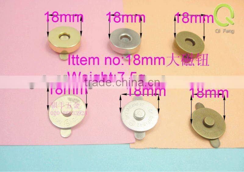 china manufacturer for 18mm magnetic button for handbag