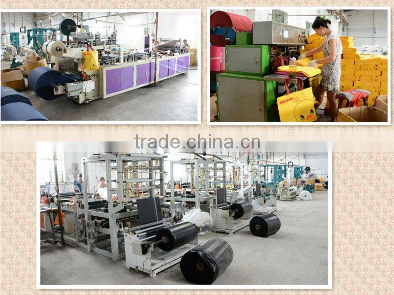 Clear newly fork ears handle plastic bag with printing for cloth