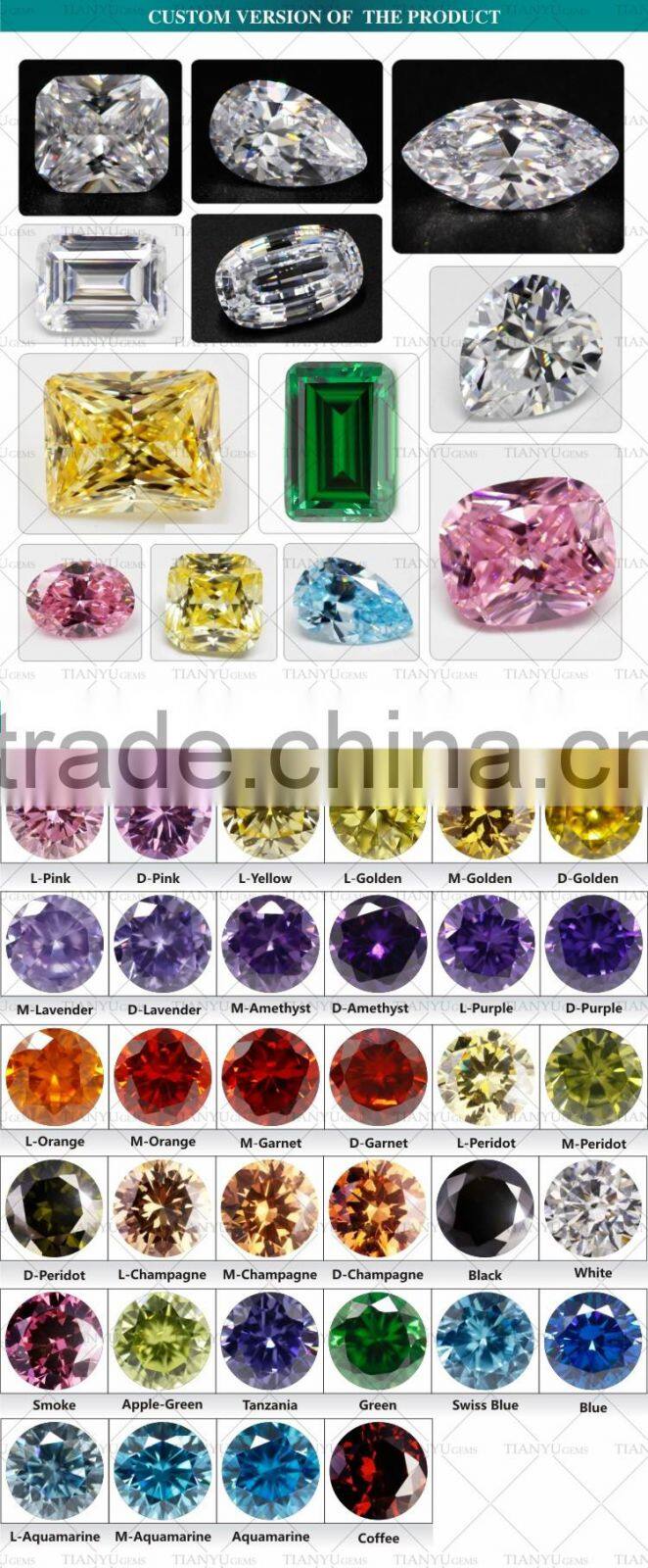 Wholesale12*12mm Big Asscher Cut AAAAA D White American Loose Cubic Zirconia Stones