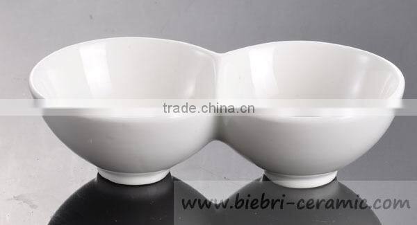 Super White Excellent Quality Ceramic Porcelain Partion Divided Portion Plates Dishes For Restaurant Hotel Party Wholesale