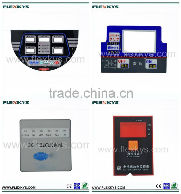 Pillow Embossed High Quality Graphic Overlay for Membrane Control Panel
