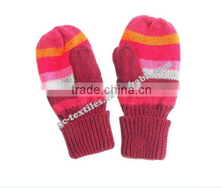 wholesale factory baby kids custom winter warm acrylic gloves