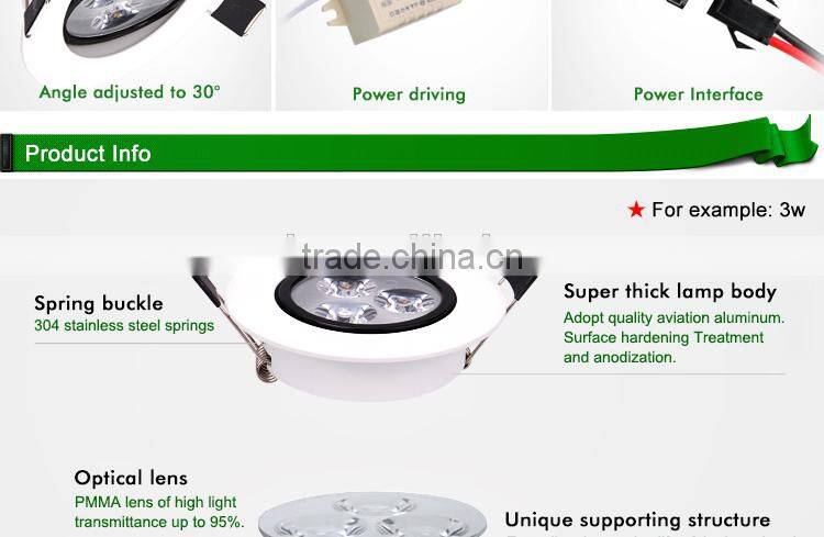 SAA CE PHM Lutron Dimmer 3w led downlight dimmable