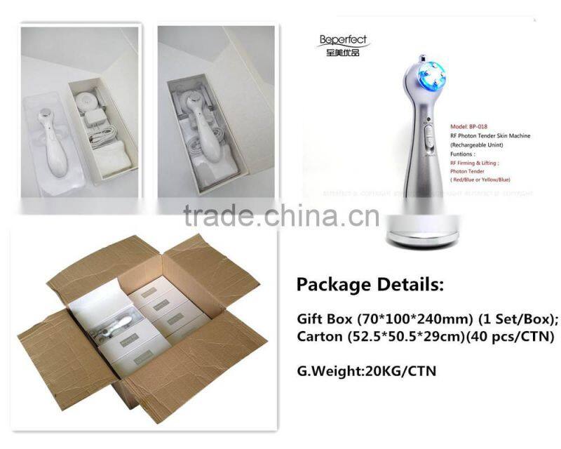 Handheld facial care system RF galvanic face lightening beauty device