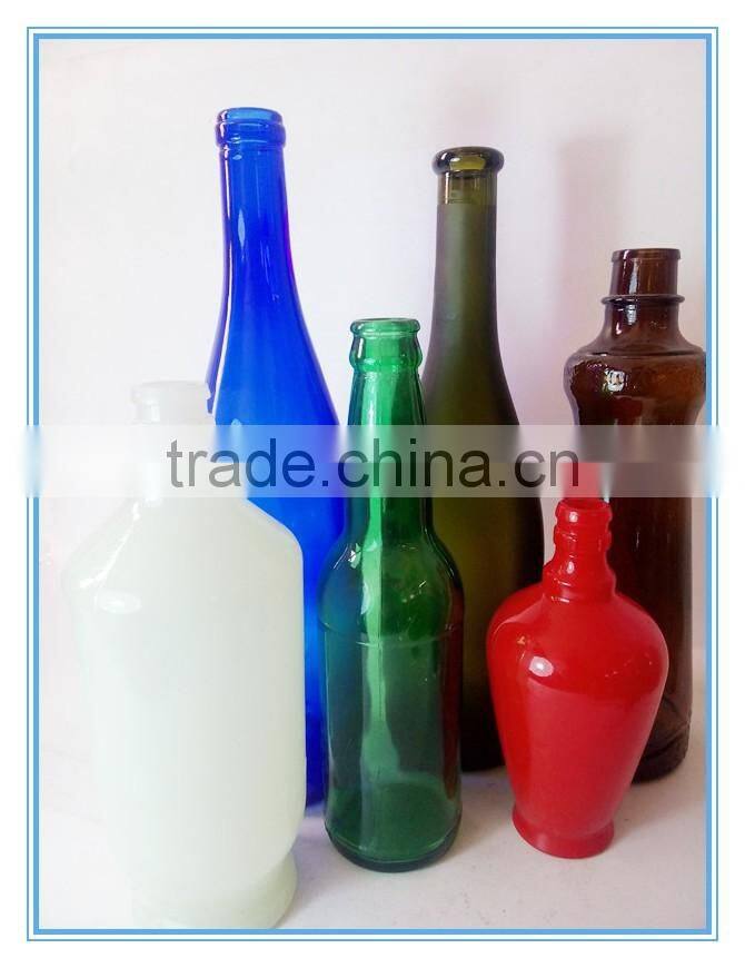 525ml black colored glass liquor empty bottle