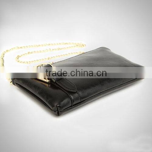 2014 New Design Fashion Ladies Cow Leather Chain Strap Wallet(BCN015)