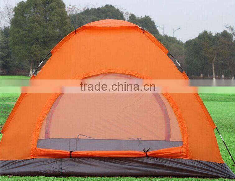 2017 new 4 Person 2 Layer camping tent,outdoor tent with With Fiberglass Pole