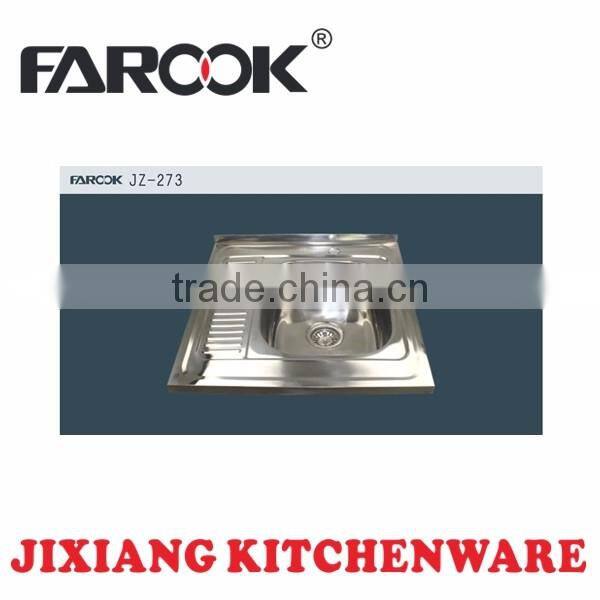 Modren single bowl with single drain board stainless steel kitchen sink