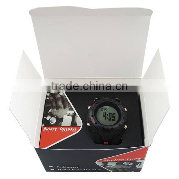 Digital Sports Watch Heart Rate Monitor Pedometer Exercise Chronograph Belt Fitness Watches Fat Calorie Counter 30~240bpm