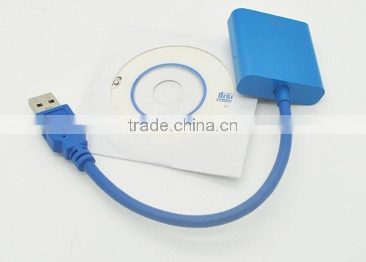 USB 3.0 to VGA Video Card Adapter vga to usb adapter USB male to VGA female adapter for Windows 7/ 8