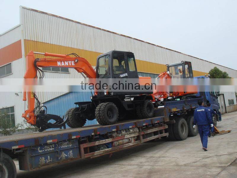 65W 6 ton Wheel Excavator produced by Excavator Supplier