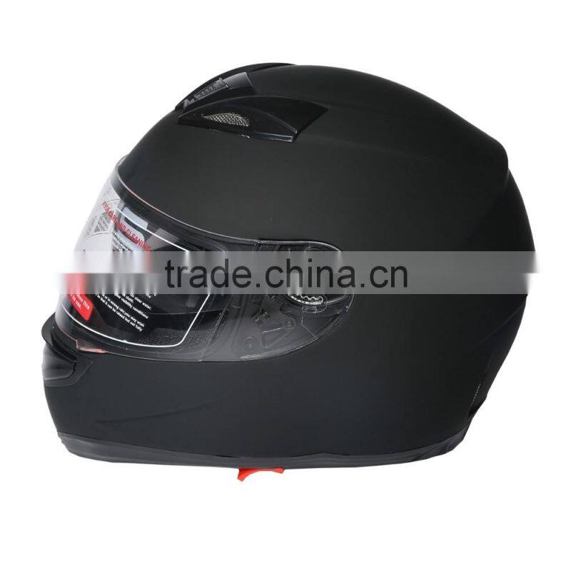 Dual Visor Matte Black Street Sport Bike Full Face Motorcycle Helmet M/L/XL