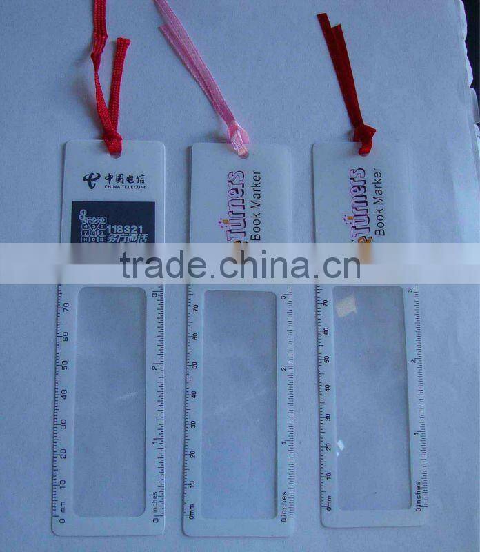 pvc bookmark magnifier, bookmark magnifiers, gift magnifier