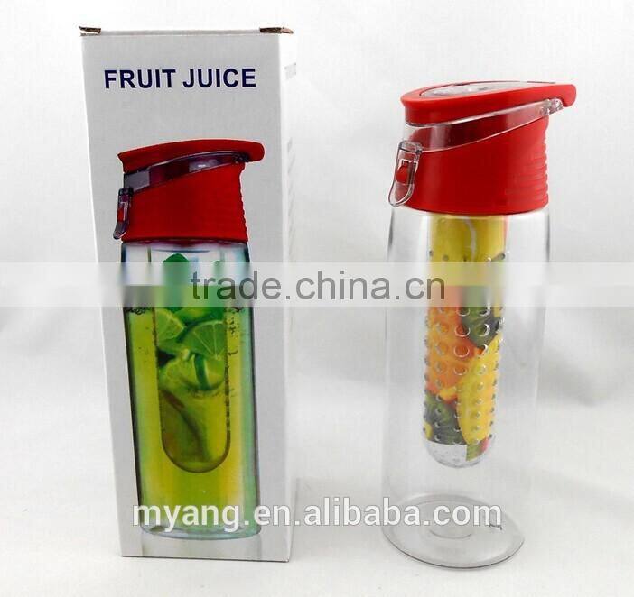 BPA free Lemon juice tritan shark bottle, Cold drink fruit infuser sports bottle, tritan fruit infuser water bottle