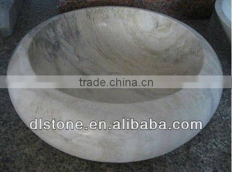 Natural stone Bianco Carrara White Marble Sink washbasin polished luxary