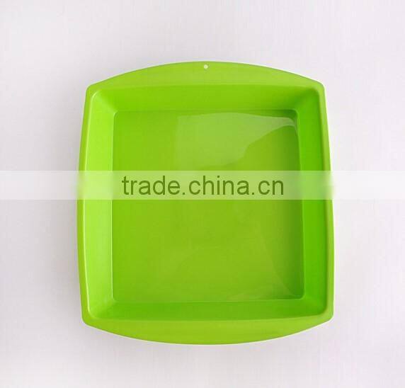 Silicone square cake mold for micro-wave oven