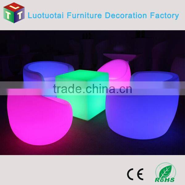 Waterproof remote control Led furniture chair/Led bar sofa stools /Led bar sofa chair for bar /wedding