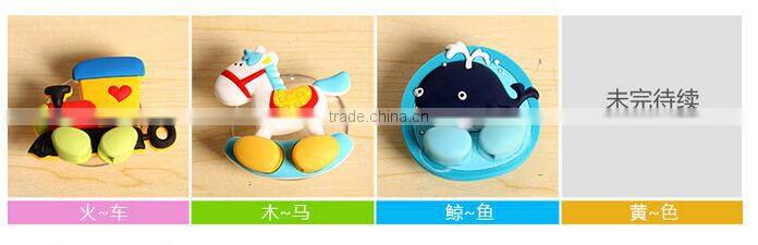 Q054 soft silicone cartoon small animal sucker single toothbrush holder
