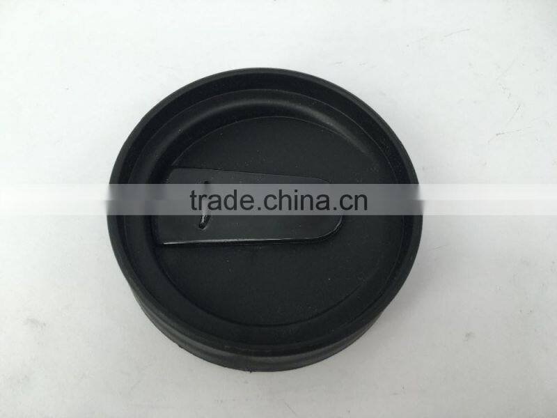 BPA free 450ml double wall plastic mug with paper insert/advertising mug with handle