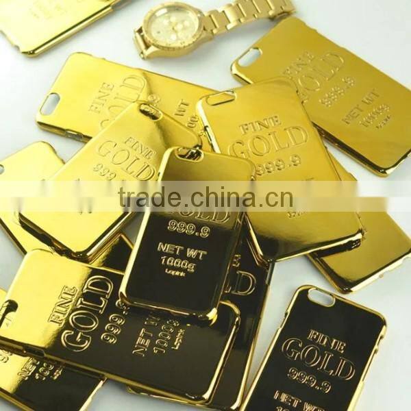 Luxury Electroplating PC Bullion Gold Phone Case For iPhone6