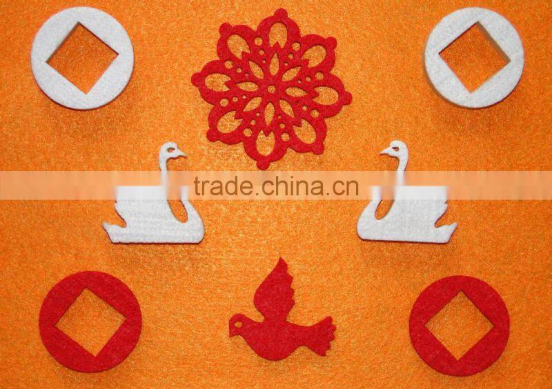 fashion handmade gray wool felt flower for decoration or hat dresses