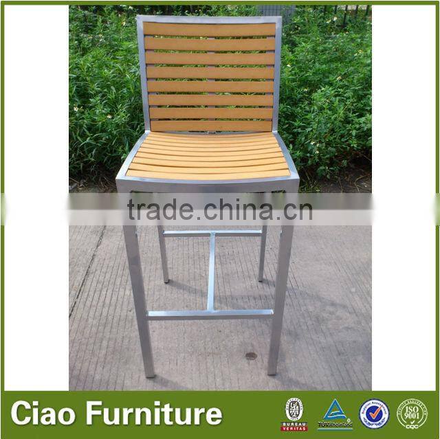 polyester wood outdoor pub bar chair high chair