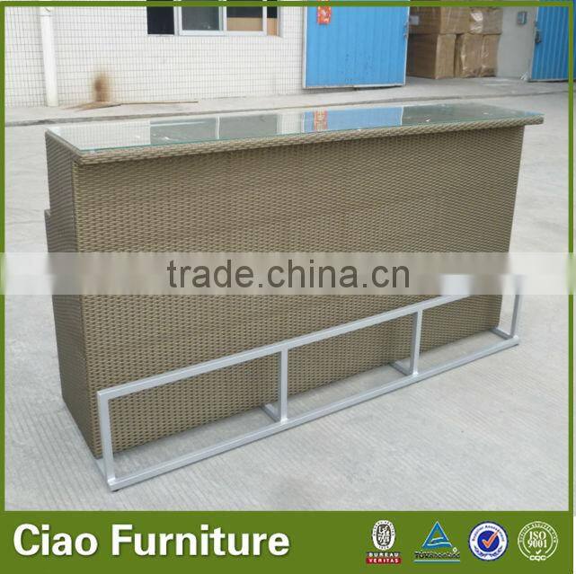 wine bar polyester rattan bar table
