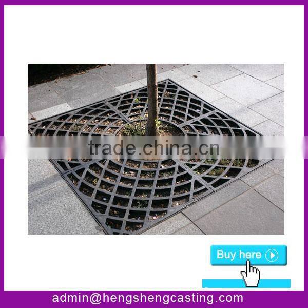 antique square street cast iron tree grate