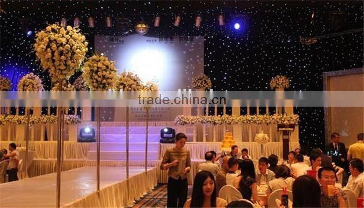 Black/white led star curtain for romantic wedding decoration