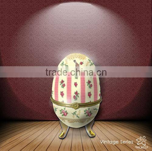 High Quality Porcelain Egg-shaped Jewllery box for sales