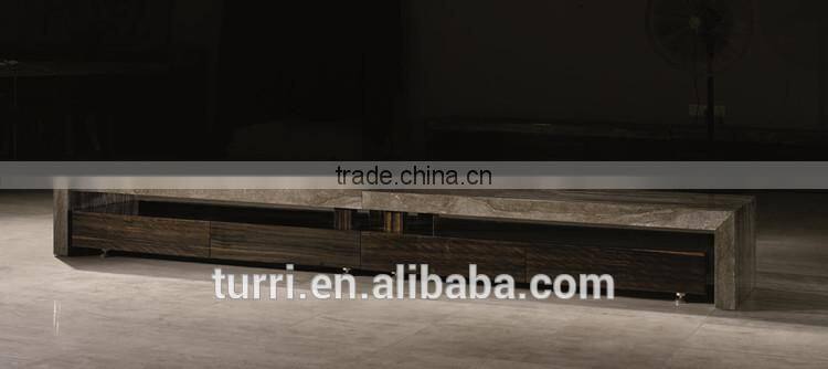 Luxury Long Wooden TV stand with luxury marble top