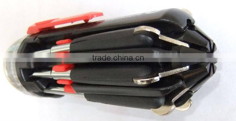 Multi 8 in 1 screwdriver set with LED light