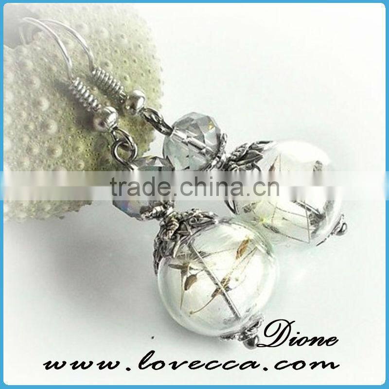 Hot selling DIY glass terrarium necklace & square glass ball necklace