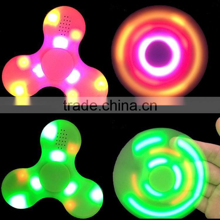 2017 Best selling new EDC 608 bearing tri fidget spinner with bluetooth speaker function