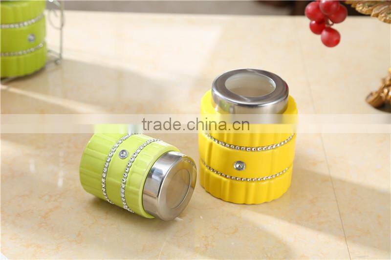 colorful kitchen ceramic canister set