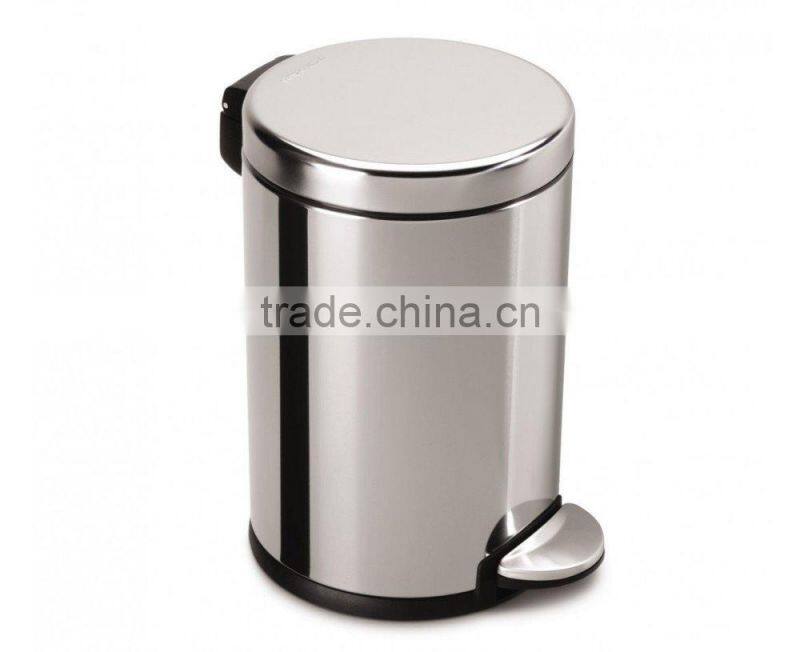 High Quality stainless steel Pedal Metal Trash Can Household Ash Bin Garbage Bin