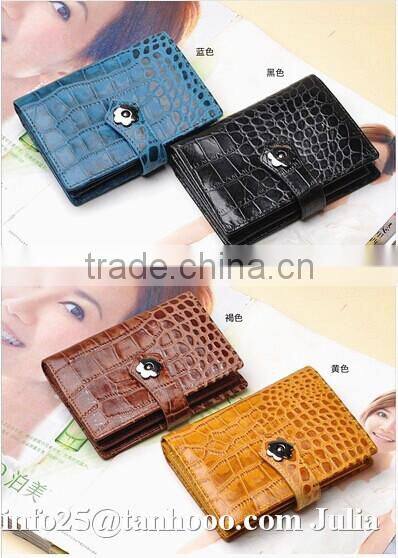 Sexy clip/sexy fashion crocodile leather purse/leather women wallet