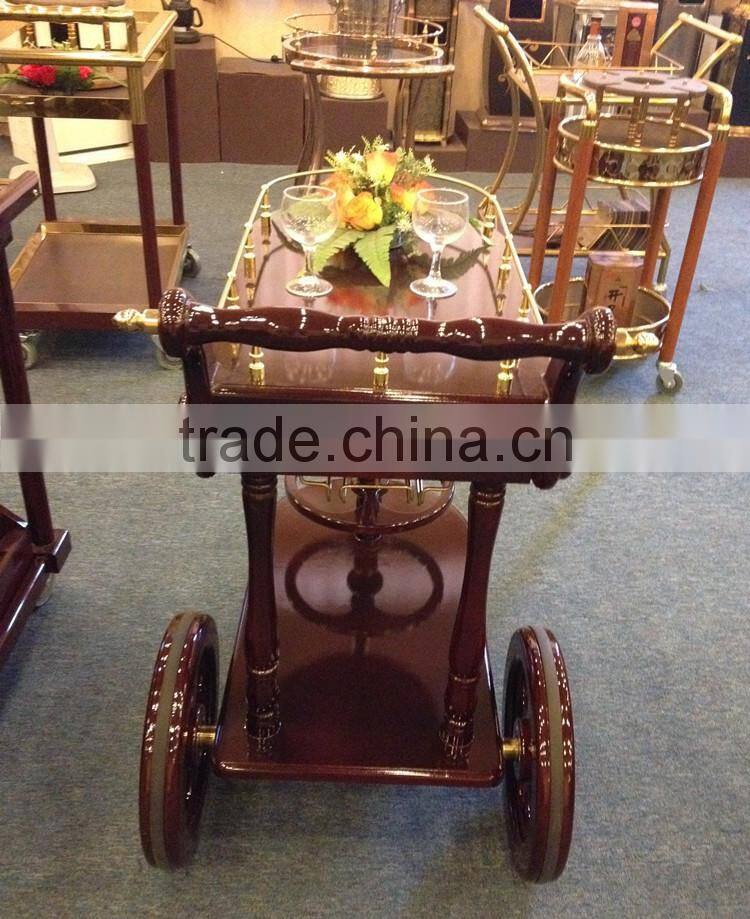 Classical liquor service cart wine trolley for hotel C-31