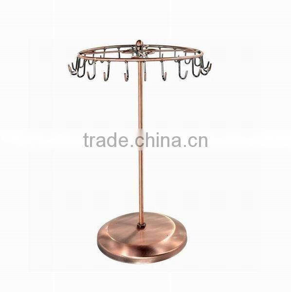 Metal countertop rotating jewelry display stand