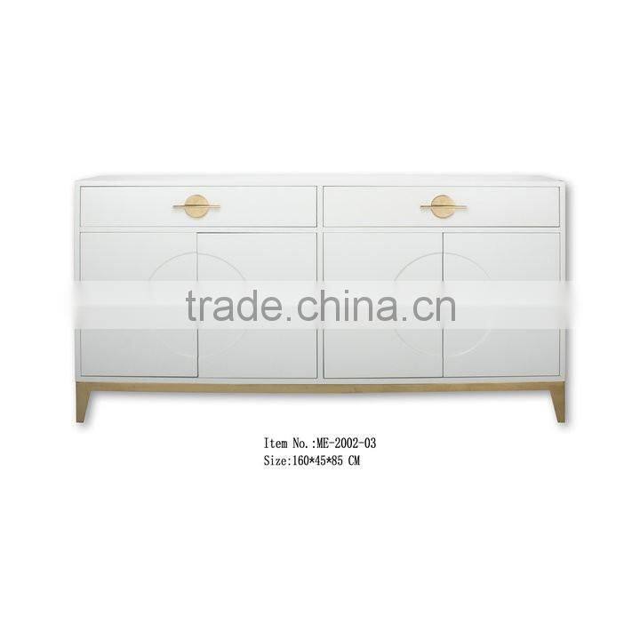 MDF material white Cabinet for living room