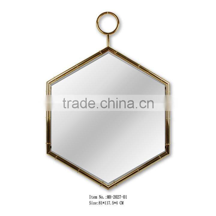 Stainless steel pentagon decorative mirror/wall hanging