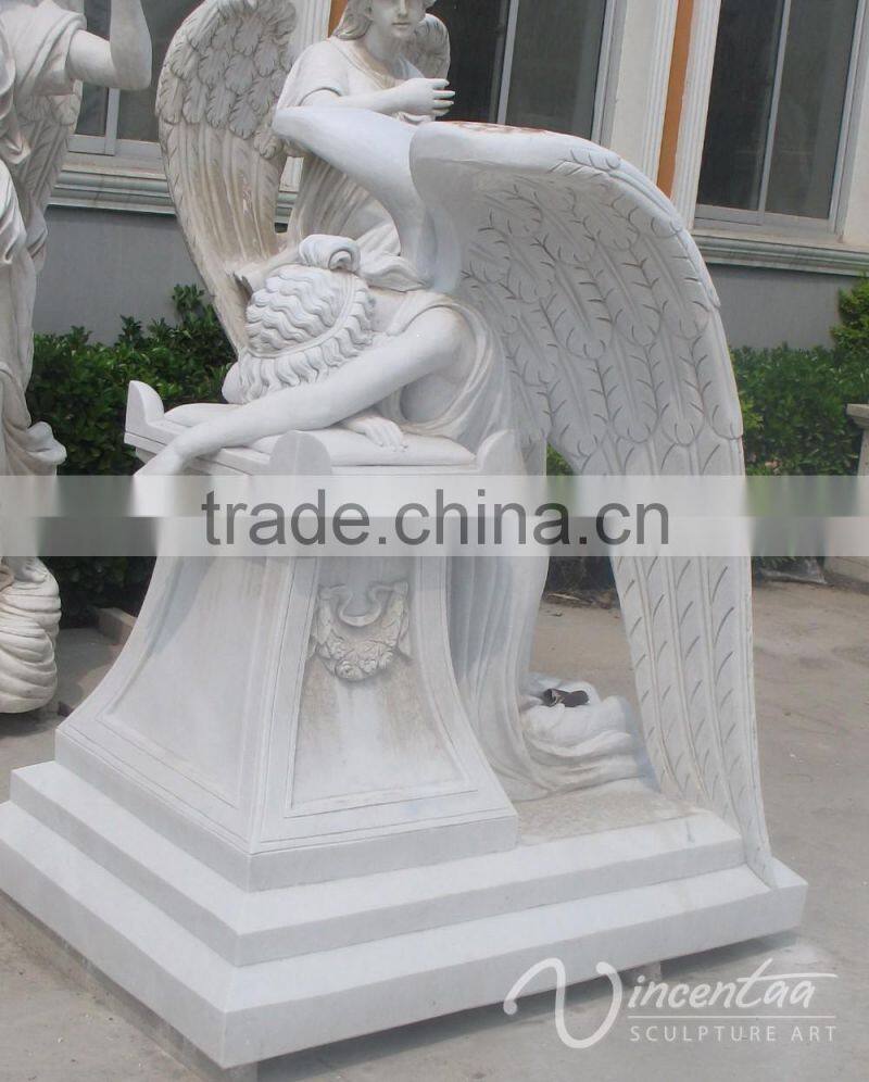 Marble statues large outdoor angel sculptures for cemetery