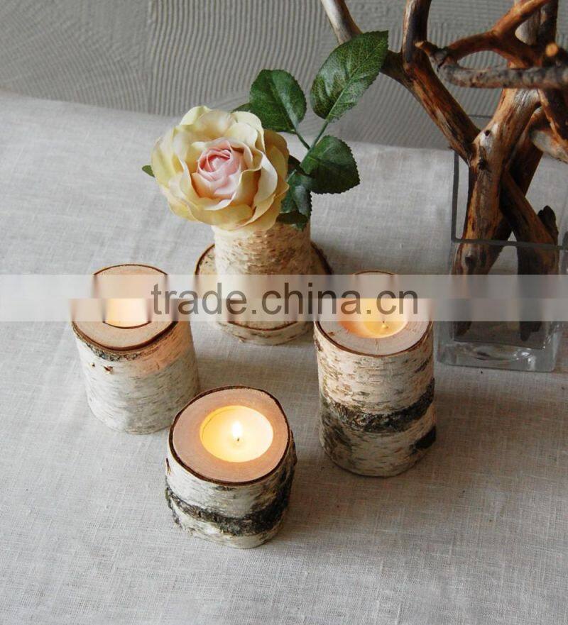 Home Decor Wood Candles.Tree Branch Candleholders Set Of 3, Wooden Tealight Holders