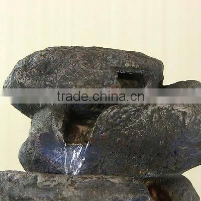Stacked Rocks Tabletop Water Fountain With LED Lights