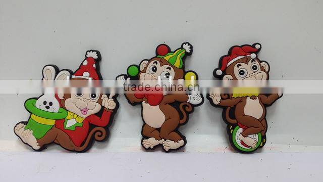 high quality PVC promotional monkey fridge magnets