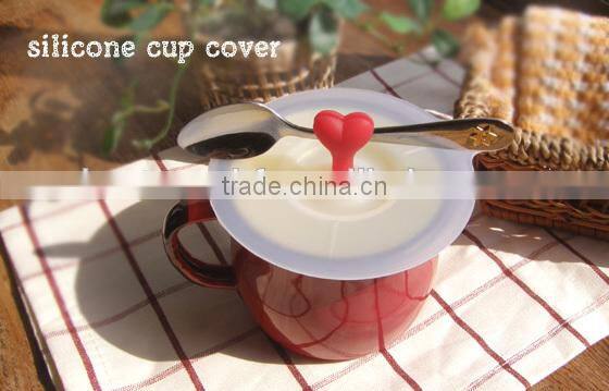 Fda universal Silicone Drink Cup Lids tea cup cover lids with scoop