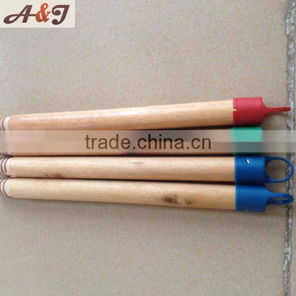 varnished short handle broom