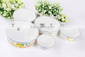 enamel storage bowl