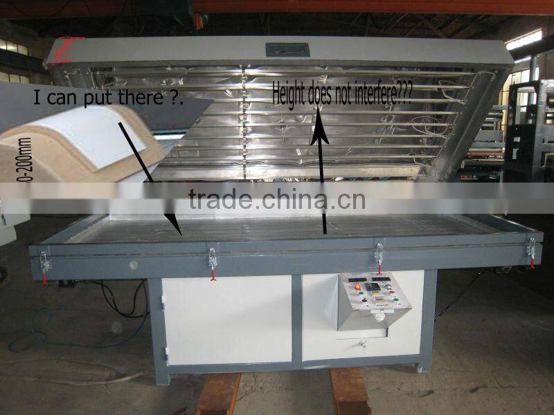 Vacuum Membrane Pressing Machine SH2300B-2 with Working table size 2600x1100mm and Total power 20KW