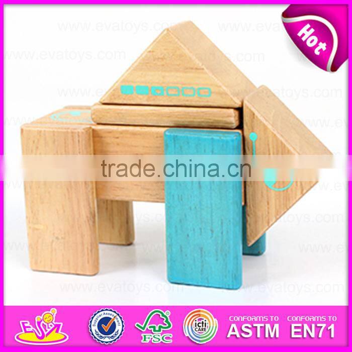 Hot sale Non Toxic wooden robot toy for kids,DIY children wooden robot toy with very cheap price W03B043